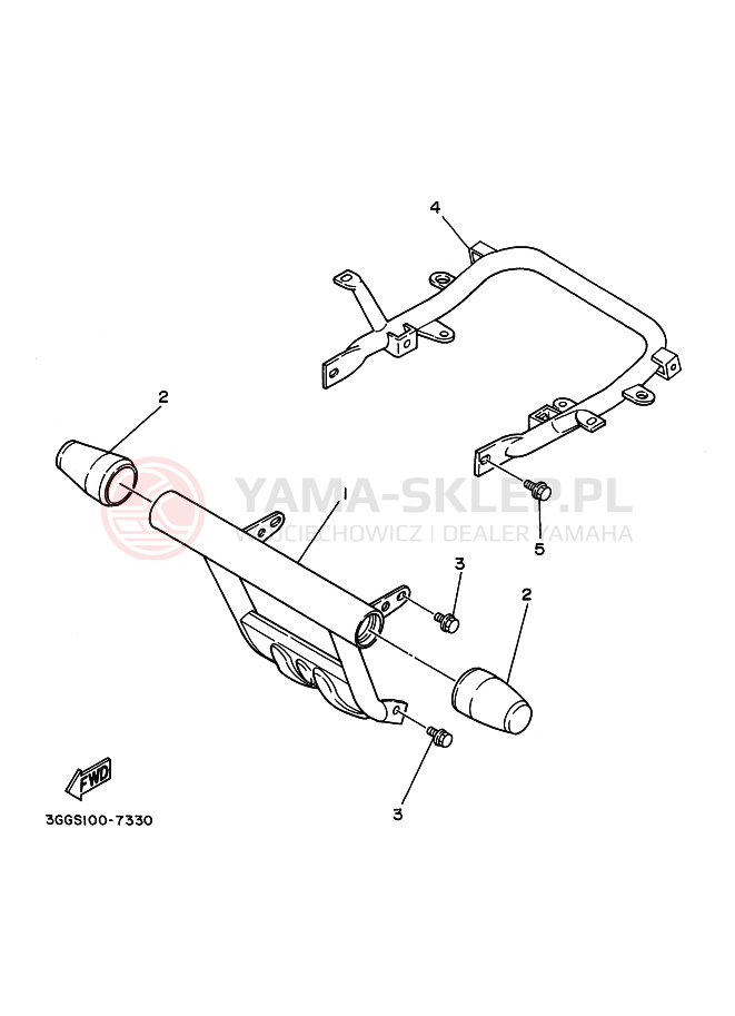 Schemat "RAMIĘ STERUJĄCE" do Yamaha YFZ350
