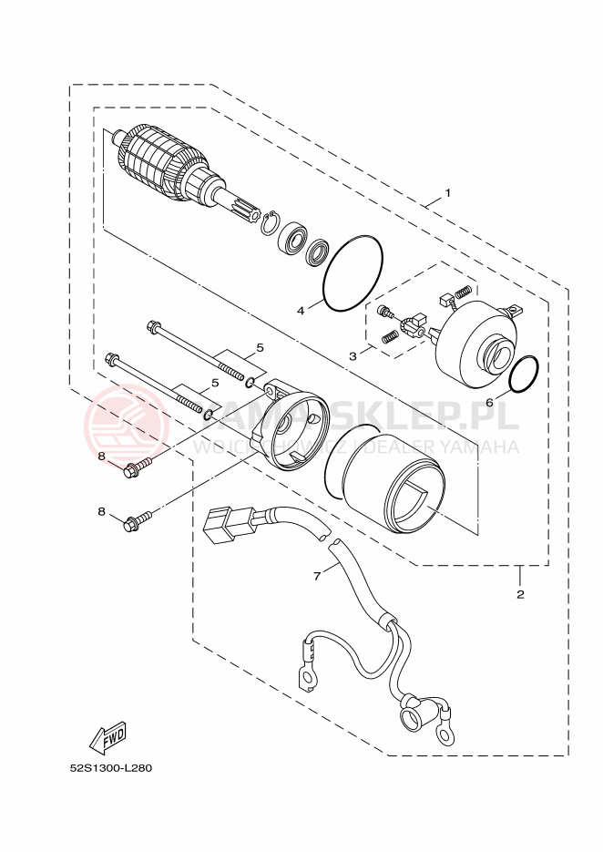Schemat "rozrusznik" do Yamaha MAJESTY S
