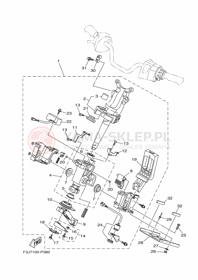 Schemat "Półki zawieszenia" do Yamaha FX CRUISER HO