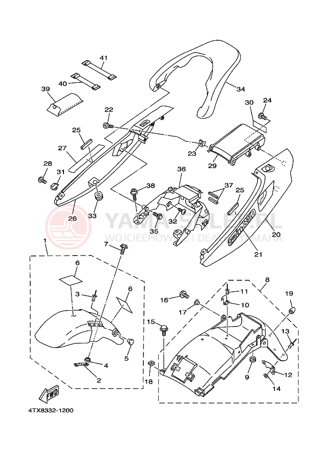 Schemat "błotnik" do Yamaha TDM850
