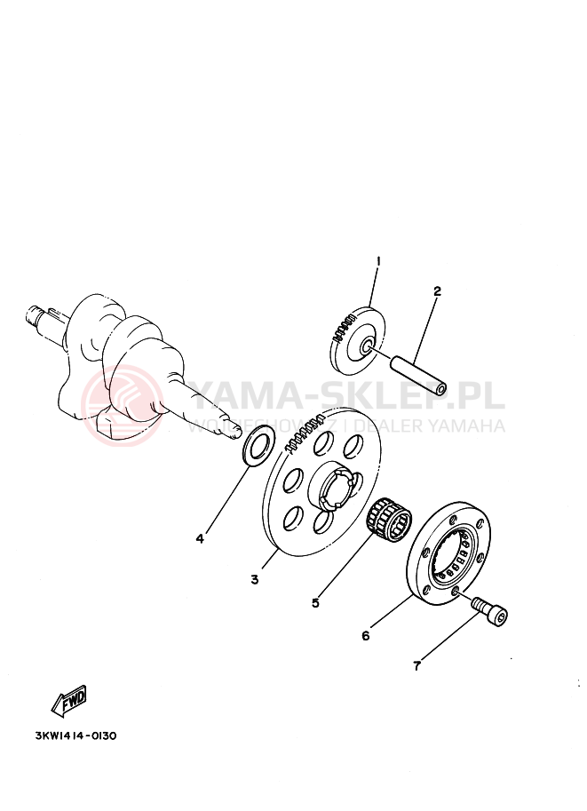 Schemat "rozrusznik" do Yamaha XV125 VIRAGO