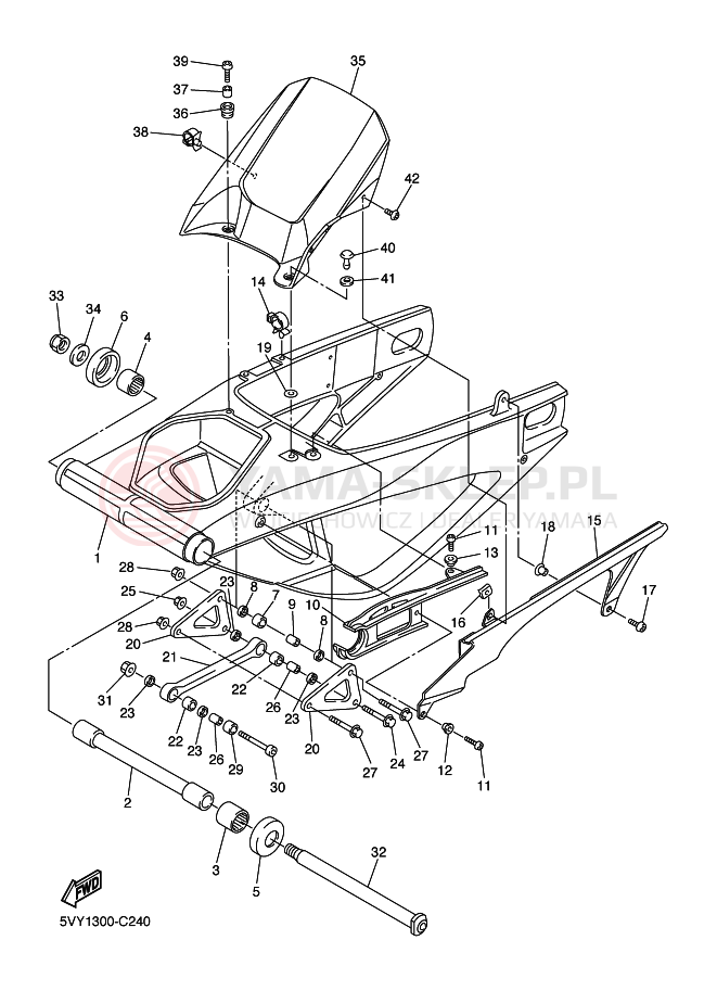 Schemat "wahacz" do Yamaha YZF-R1