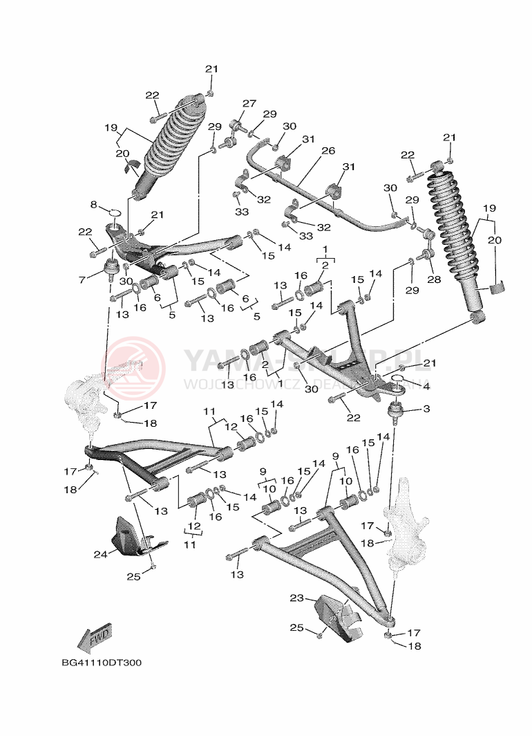 Schemat "Koło przód" do Yamaha YXF850ES