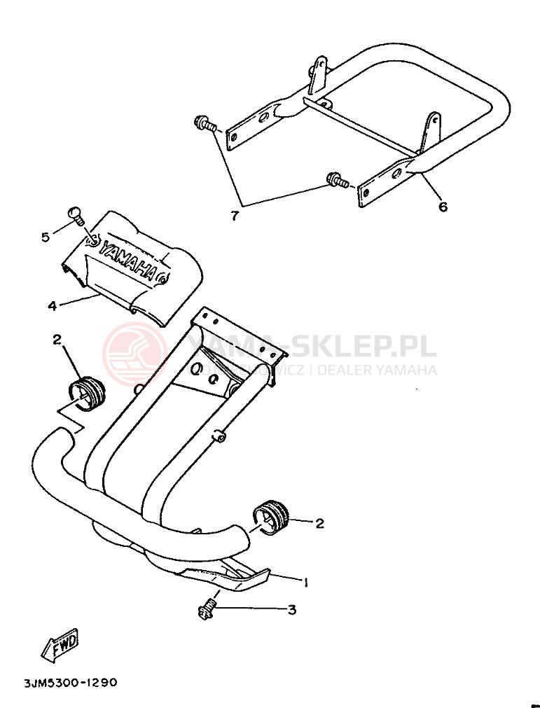 Schemat "RAMIĘ STERUJĄCE" do Yamaha BLASTER