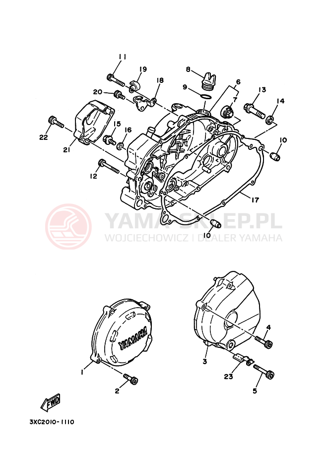 Schemat "Pokrywa silnika" do Yamaha R1-Z