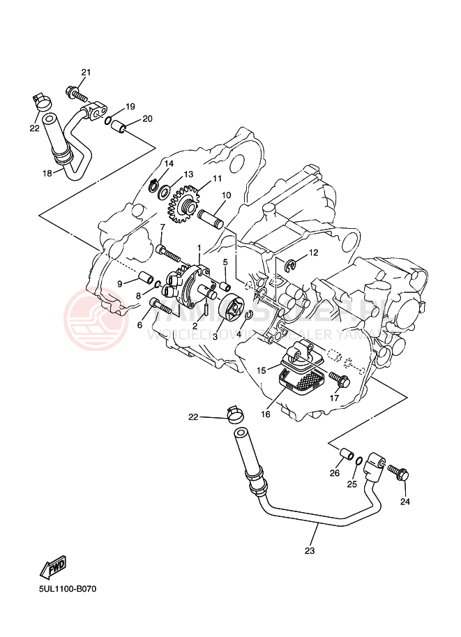 Schemat "Pompa olejowa" do Yamaha WR250F