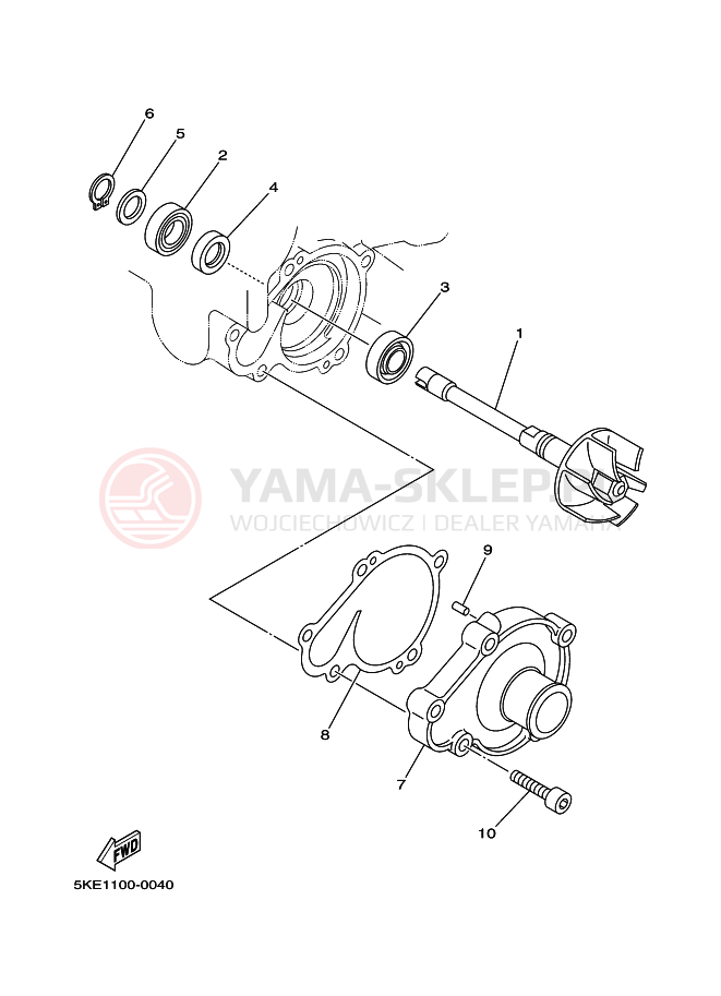Schemat "Pompa wody" do Yamaha TZ250