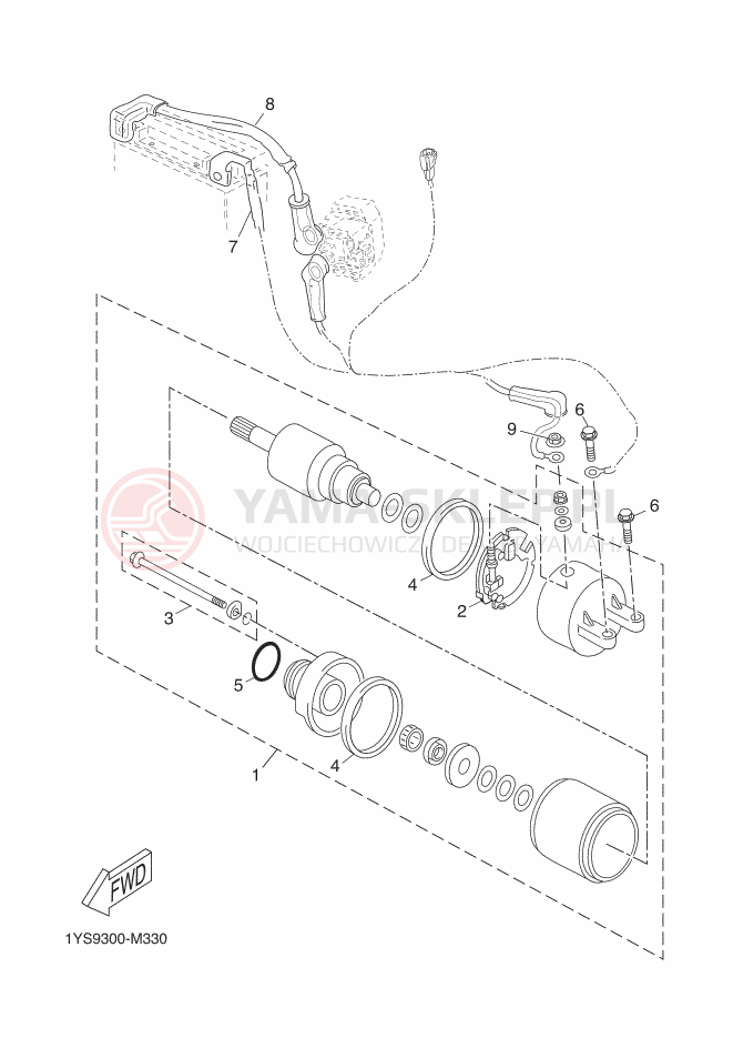 Schemat "rozrusznik" do Yamaha X-MAX 250