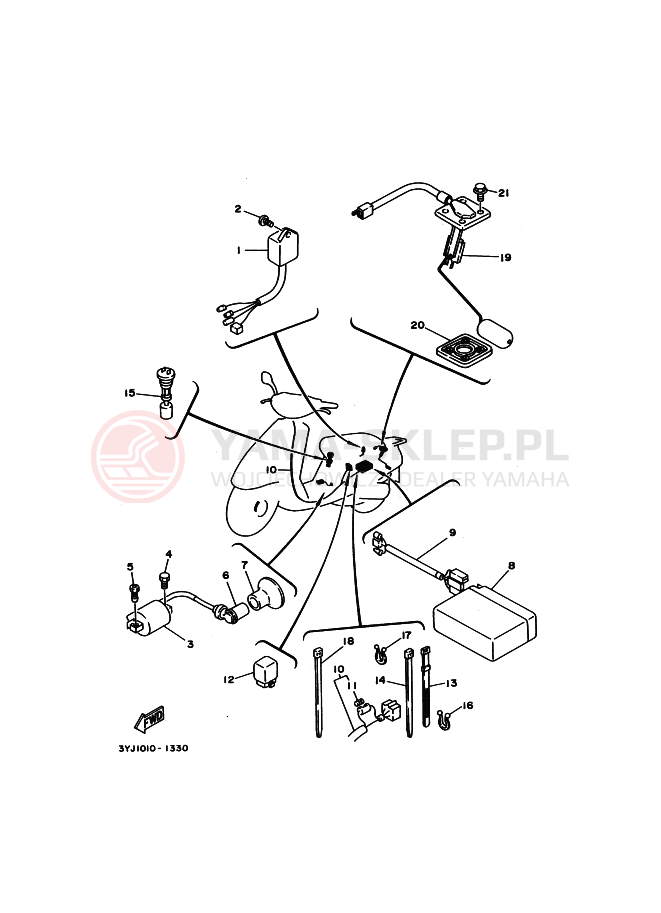 Schemat "układ elektryczny" do Yamaha YG50D JOG D