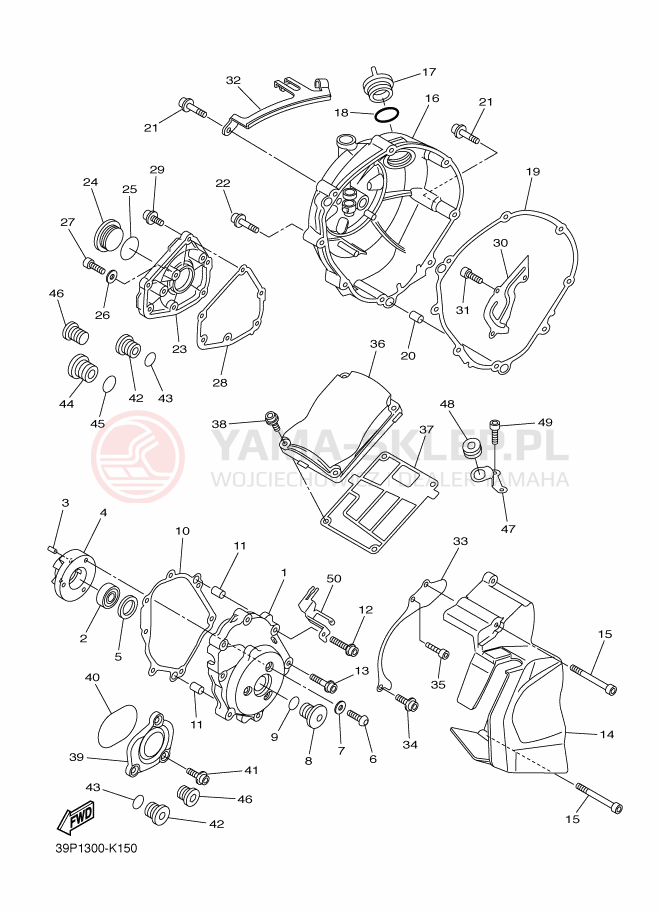 Schemat "Pokrywa silnika" do Yamaha FZ8-S ABS