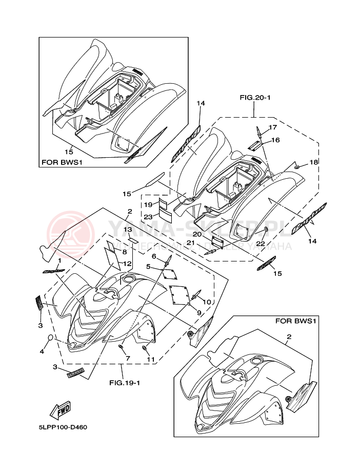 Schemat "naklejki" do Yamaha YFM660RT