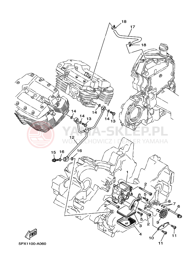 Schemat "Pompa olejowa" do Yamaha ROADSTAR WARRIOR MIDNIGHT