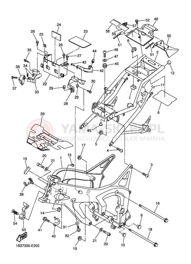 Schemat "rama" do Yamaha FZ6-NS FZ6