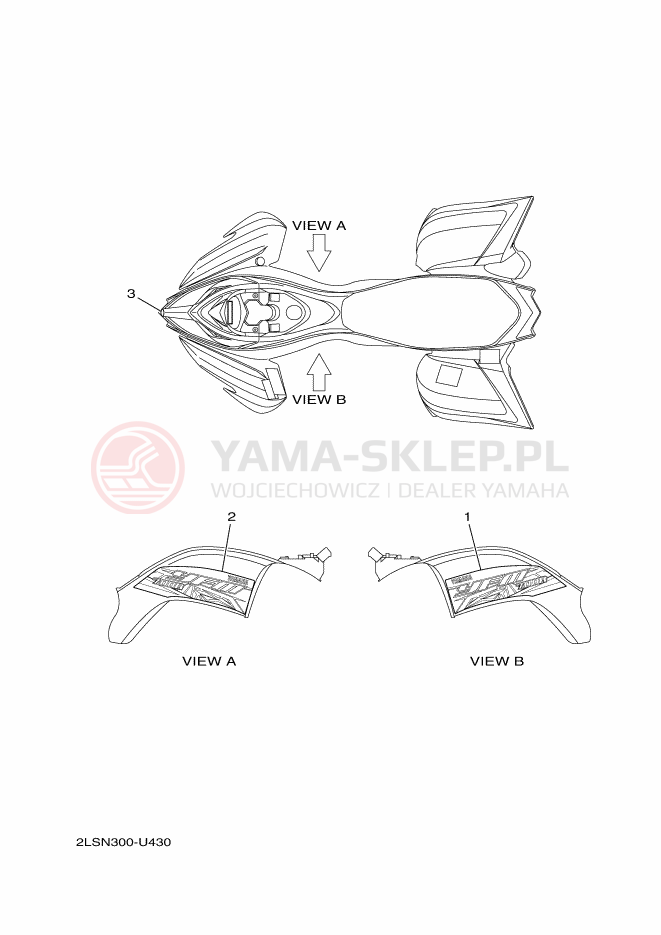 Schemat "Naklejki" do Yamaha YFM700R