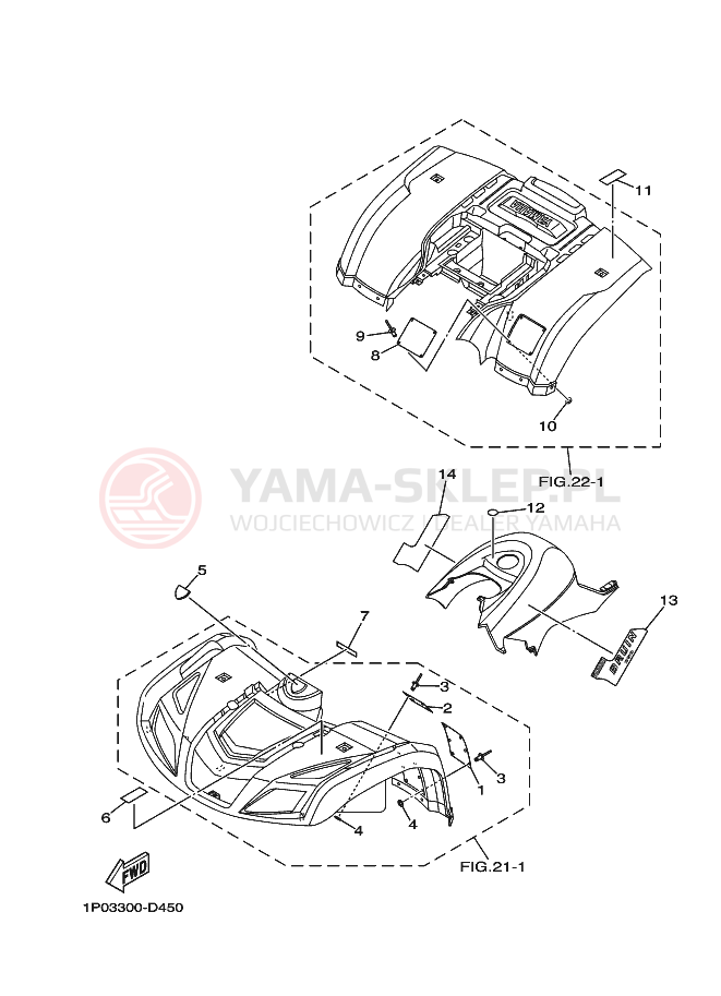 Schemat "naklejki" do Yamaha BEAR TRACKER