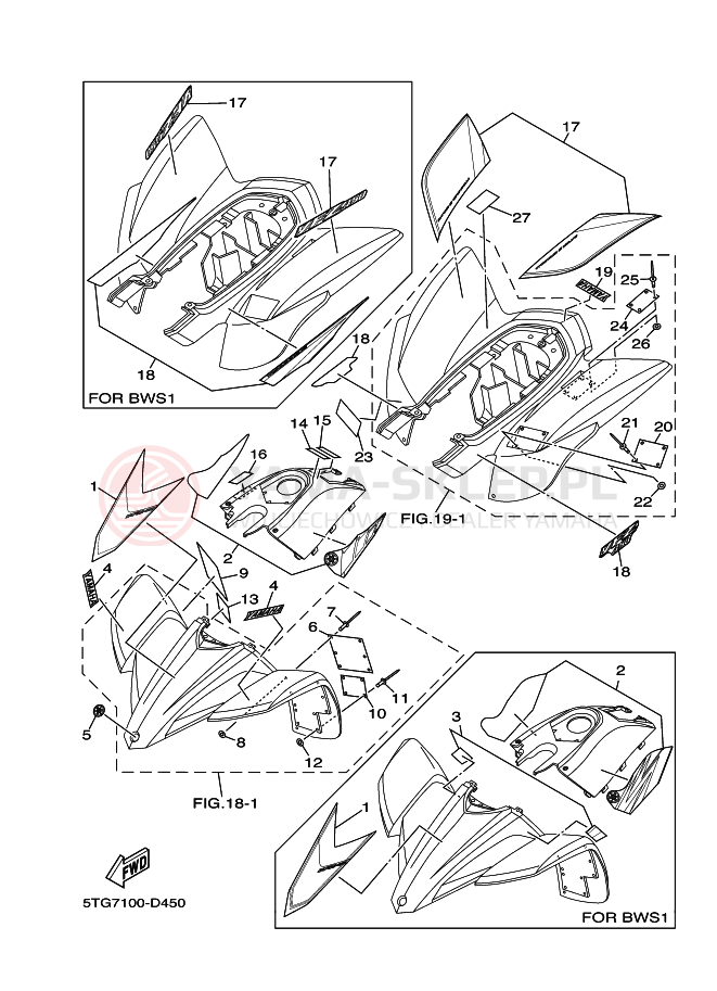 Schemat "naklejki" do Yamaha YFZ450T