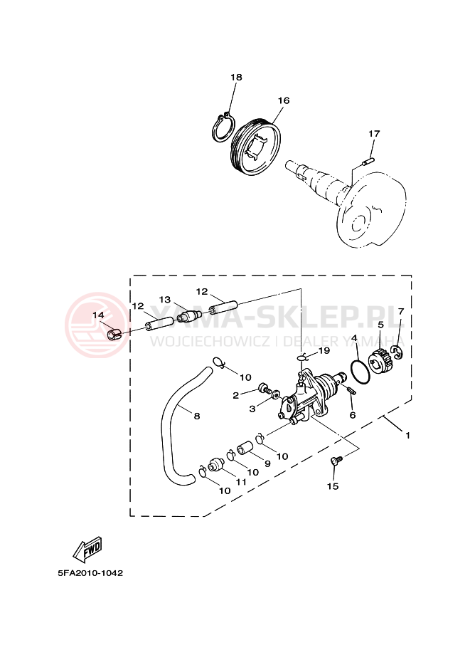 Schemat "Pompa olejowa 2 (5FA2)" do Yamaha GRAND AXIS