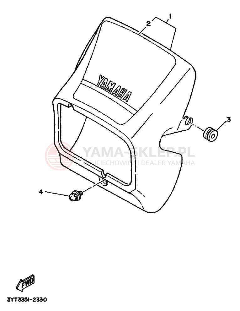 Schemat "Obudowa silnika" do Yamaha XT350