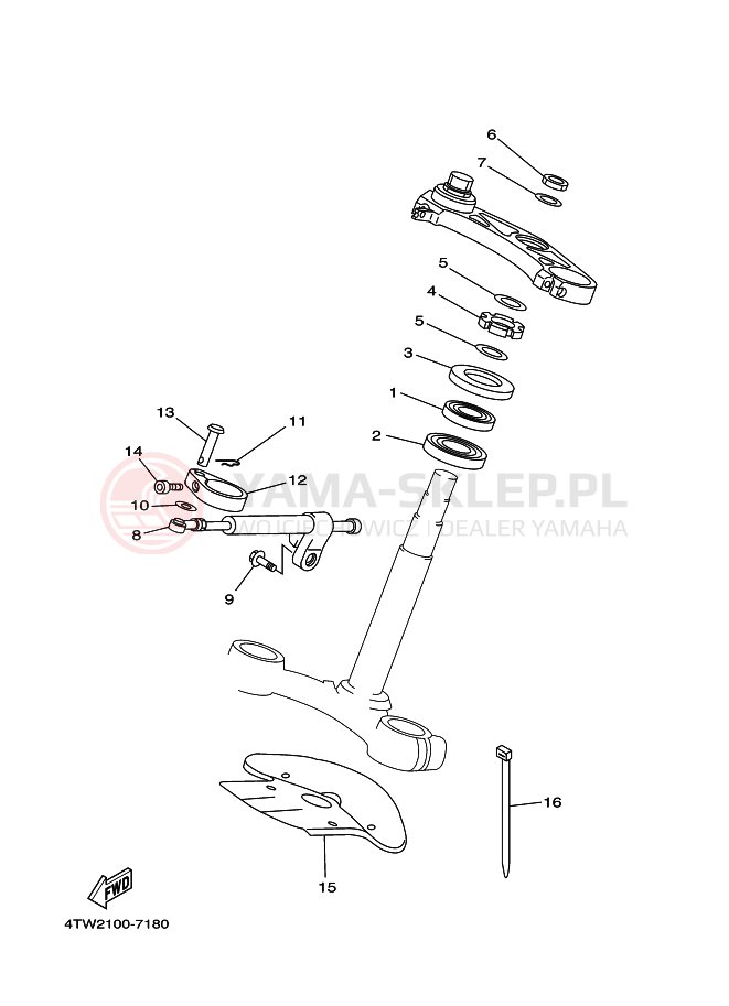 Schemat "Półki zawieszenia" do Yamaha TZ250