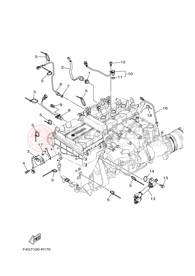 Schemat "układ elektryczny" do Yamaha VX