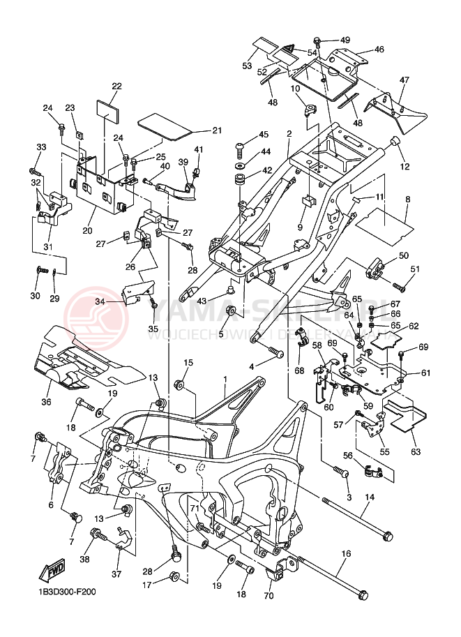 Schemat "rama" do Yamaha FZ6-N FZ6