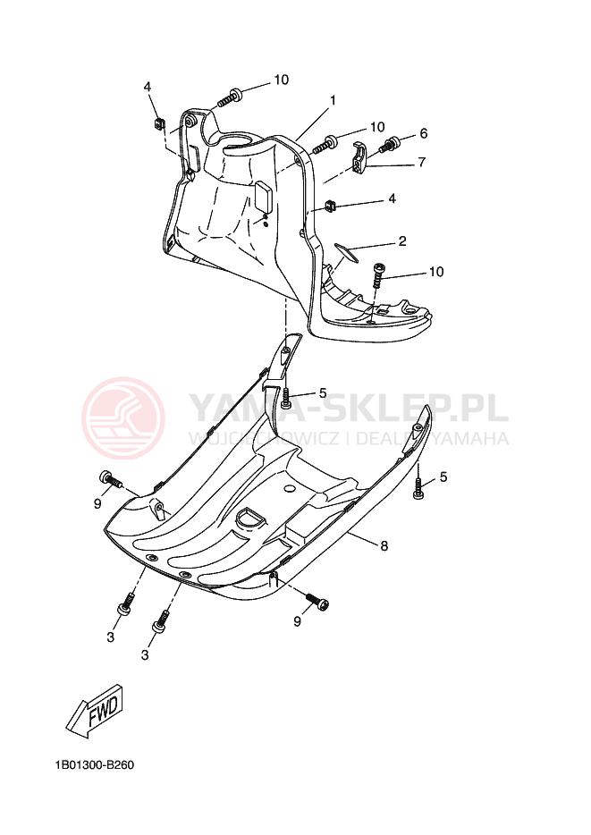 Schemat "Nadwozie przód" do Yamaha BWS NEXT GENERATION