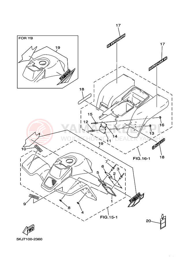 Schemat "naklejki" do Yamaha BLASTER