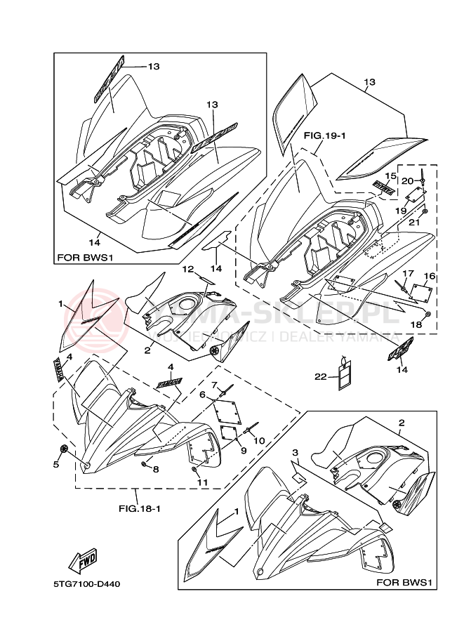 Schemat "naklejki" do Yamaha YFZ450T