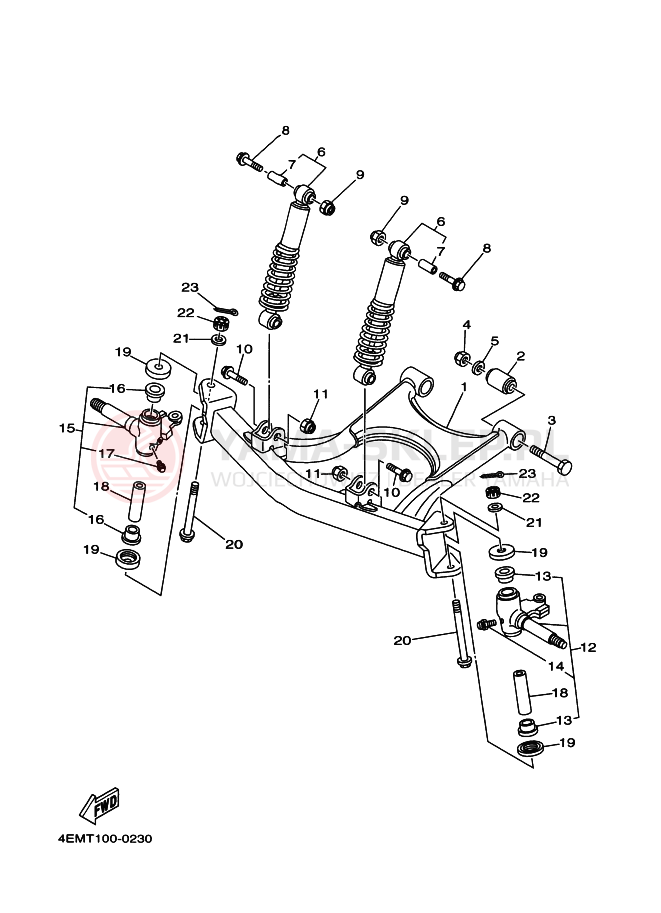 Schemat "Koło przód" do Yamaha YFM80