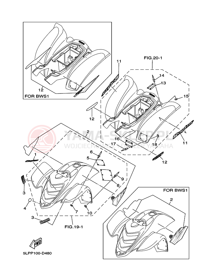 Schemat "naklejki" do Yamaha YFM660RT