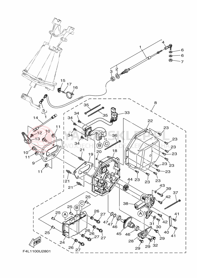 Schemat "Układ chlodzenia" do Yamaha EXR