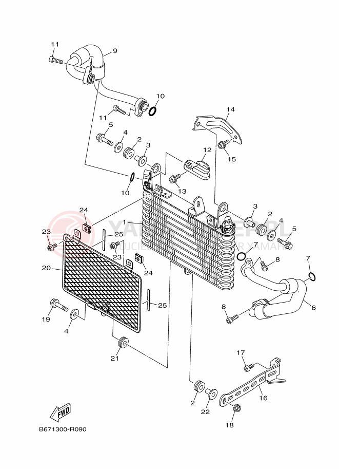 Schemat "Chłodnica oleju" do Yamaha MT-10