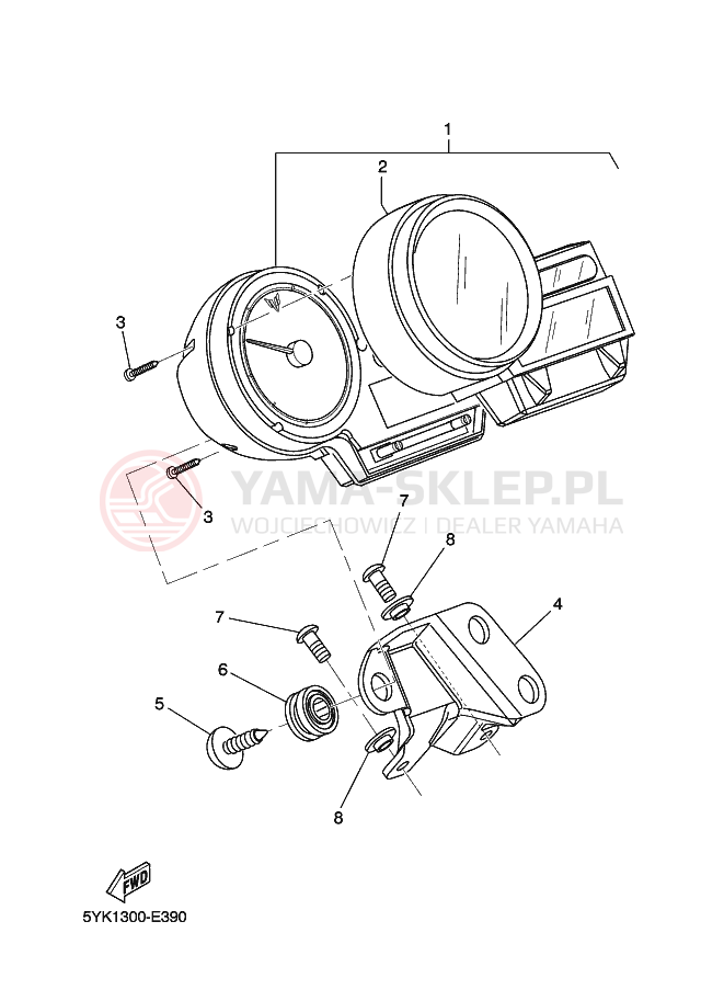 Schemat "licznik" do Yamaha MT03