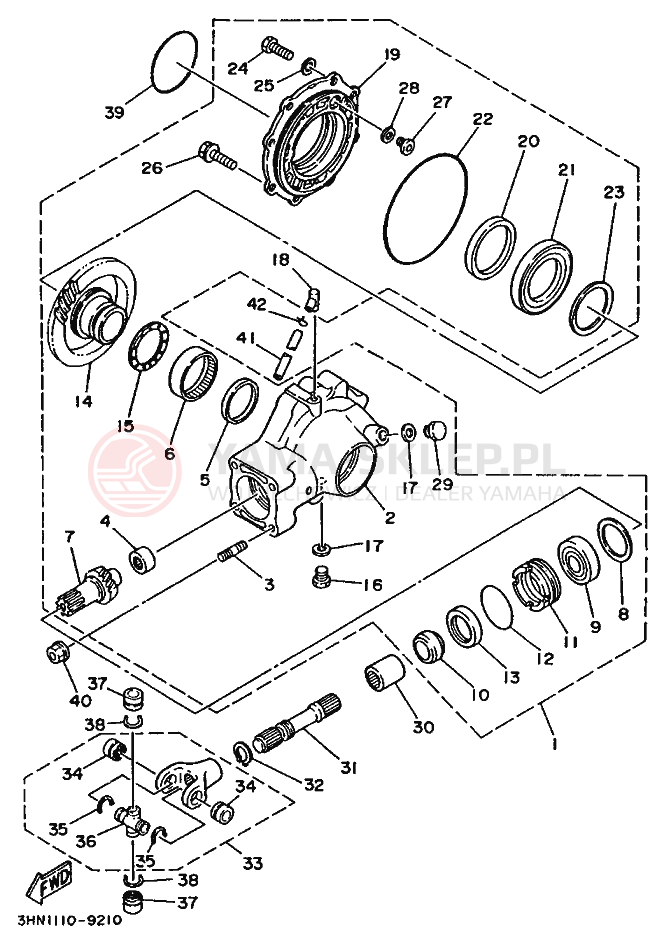 Schemat "WAŁ NAPĘDOWY" do Yamaha BIG BEAR 350
