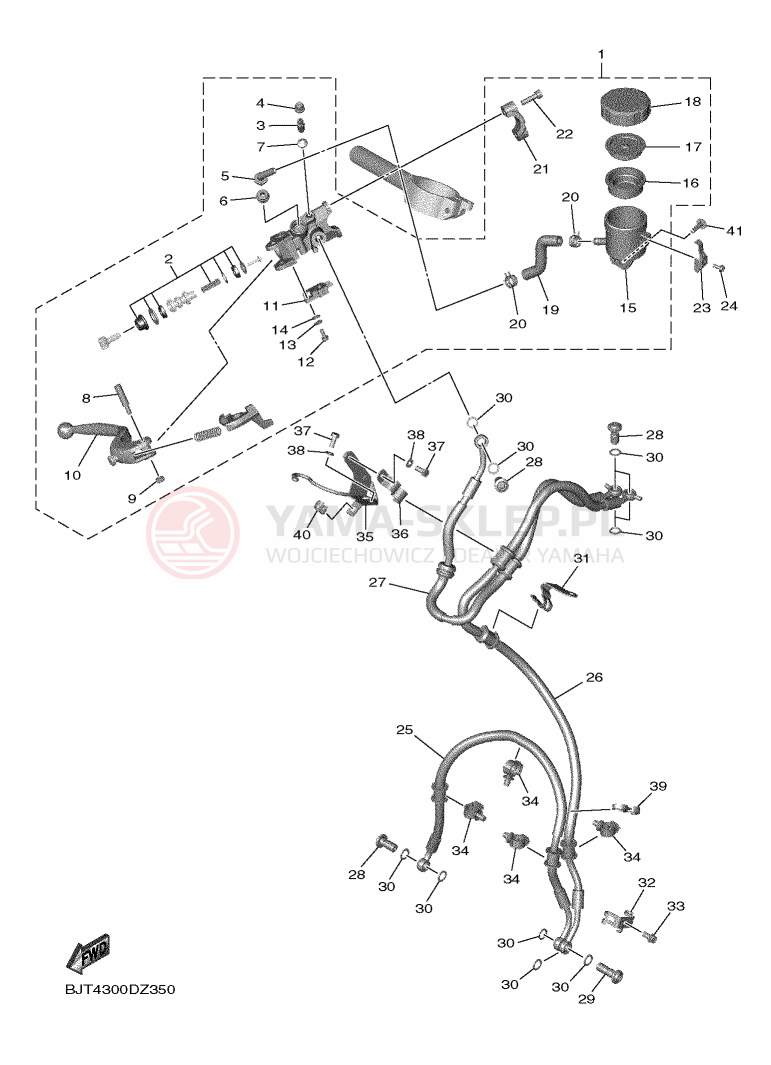 Schemat "Pompa hamulcowa przednia" do Yamaha R7
