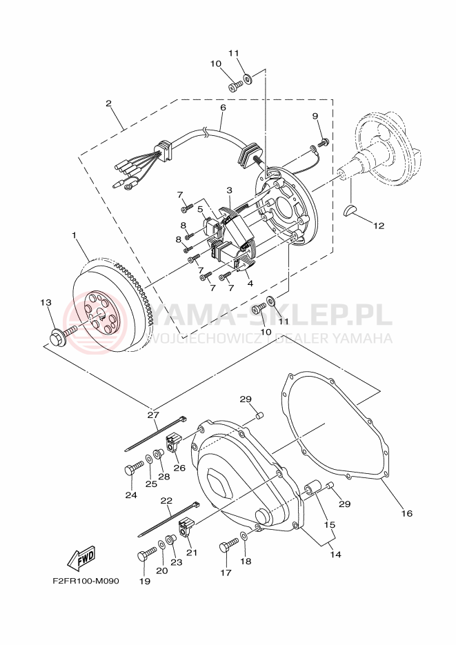 Schemat "prądnica" do Yamaha SUPERJET
