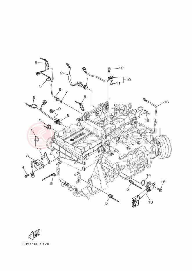 Schemat "układ elektryczny" do Yamaha EX