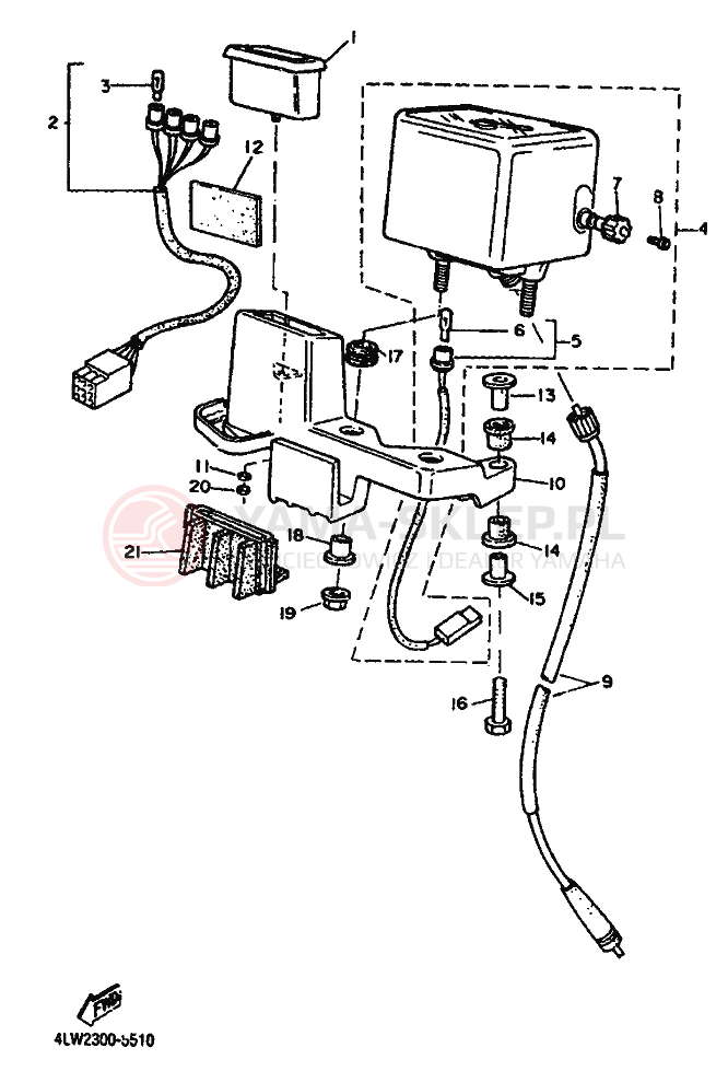 Schemat "licznik" do Yamaha TT600S