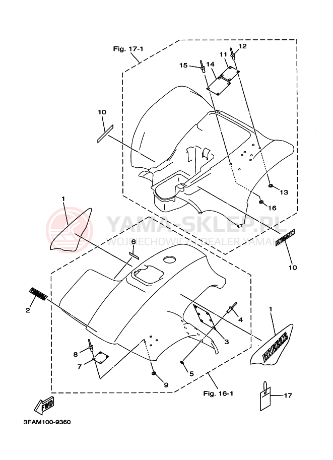 Schemat "naklejki" do Yamaha BREEZE