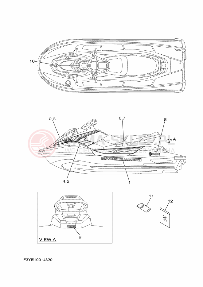 Schemat "Naklejki" do Yamaha EX SPORT