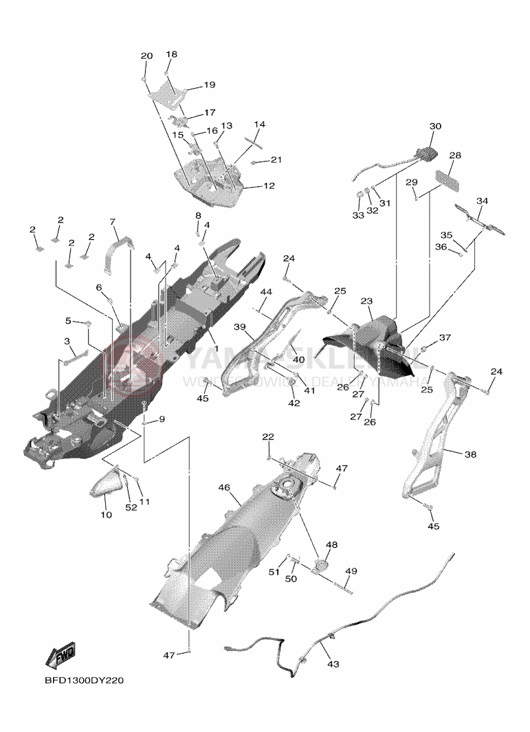 Schemat "Tylny błotnik" do Yamaha NIKEN GT