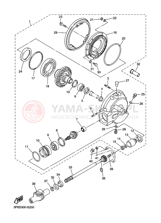 Schemat "Wał napędowy" do Yamaha FJR1300AE