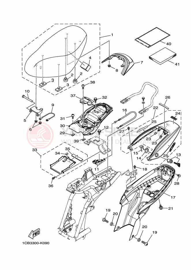 Schemat "SIEDZENIE I NOSIDŁO" do Yamaha EC-03