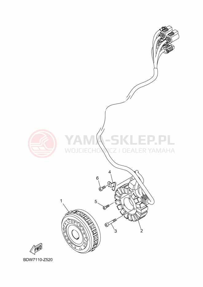 Schemat "prądnica" do Yamaha YXZ1000R