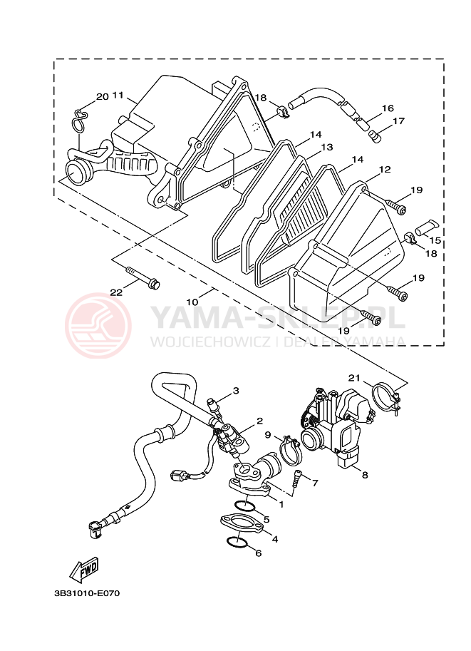 Schemat "Wtrysk paliwa" do Yamaha BOOSTER X