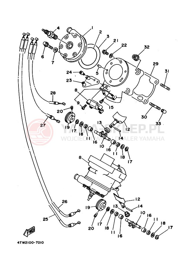Schemat "głowica" do Yamaha TZ250