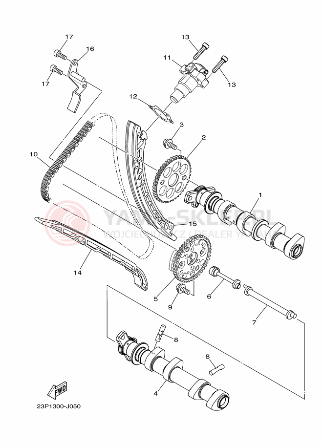 Schemat "Wałek rozrządu" do Yamaha XT1200Z