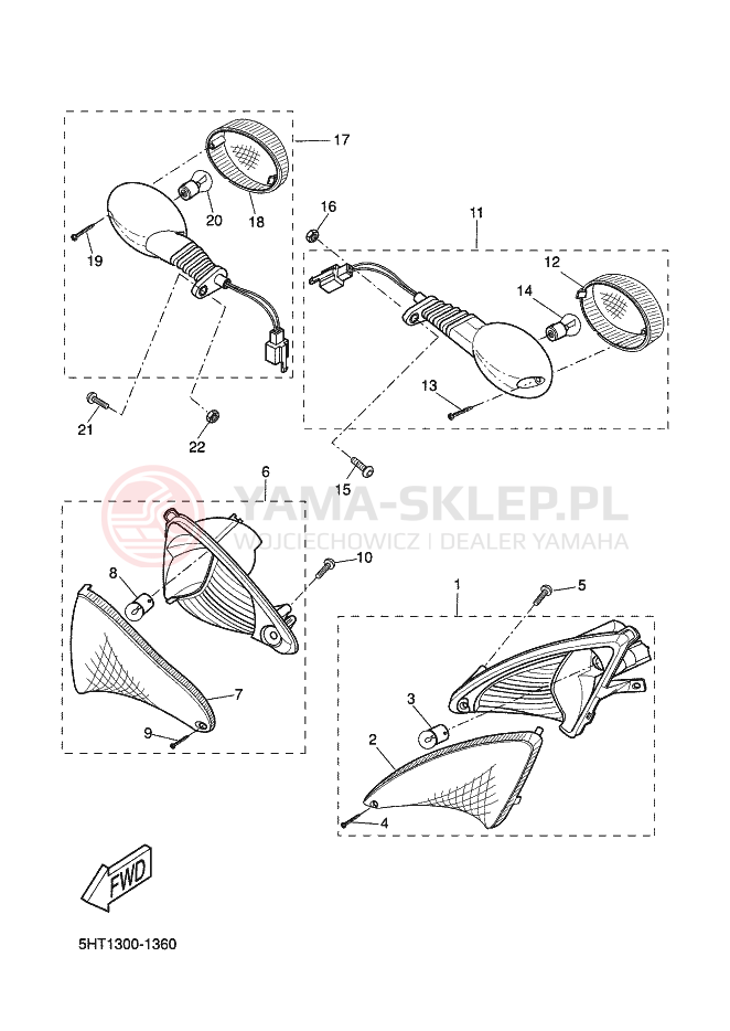 Schemat "kierunkowskazy" do Yamaha THUNDER
