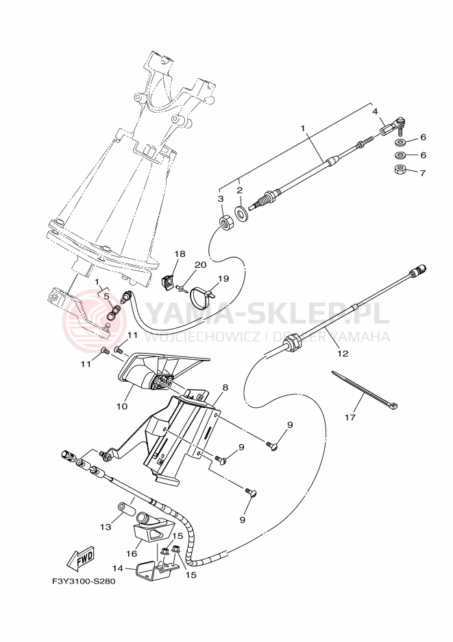 Schemat "Układ chlodzenia" do Yamaha EX SPORT