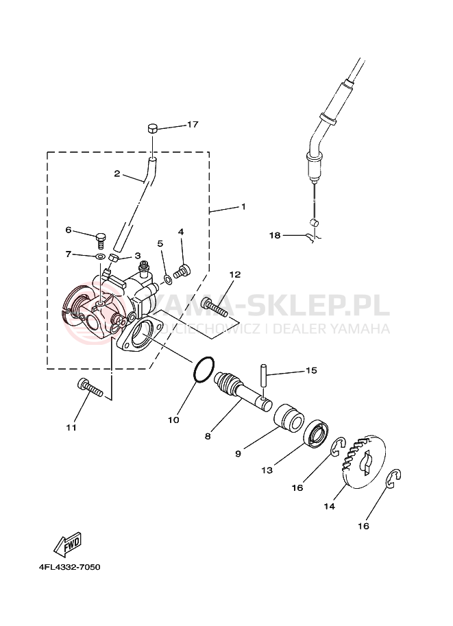 Schemat "Pompa olejowa" do Yamaha TZR125